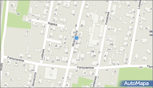 Piotrków Trybunalski, Mickiewicza Adama, 25, mapa Piotrków Trybunalski