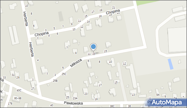Piotrków Trybunalski, Miłosza Czesława, 13, mapa Piotrków Trybunalski