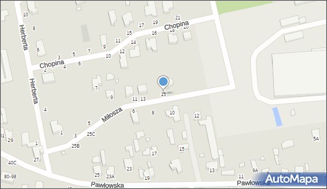 Piotrków Trybunalski, Miłosza Czesława, 15, mapa Piotrków Trybunalski
