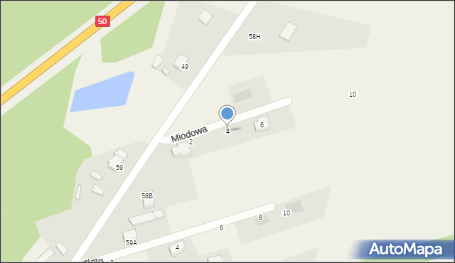 Piotrowice, Miodowa, 4, mapa Piotrowice