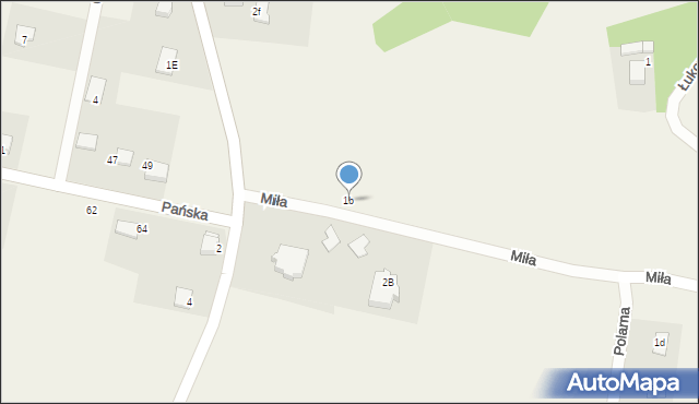 Pisarzowice, Miła, 1b, mapa Pisarzowice