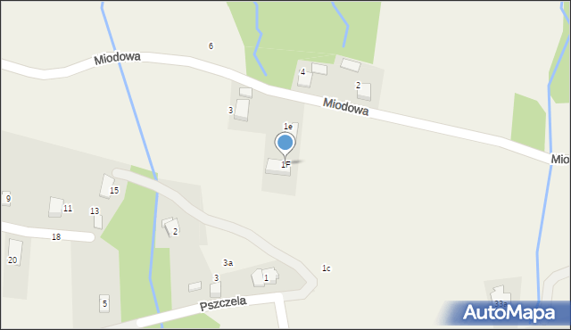 Pisarzowice, Miodowa, 1F, mapa Pisarzowice