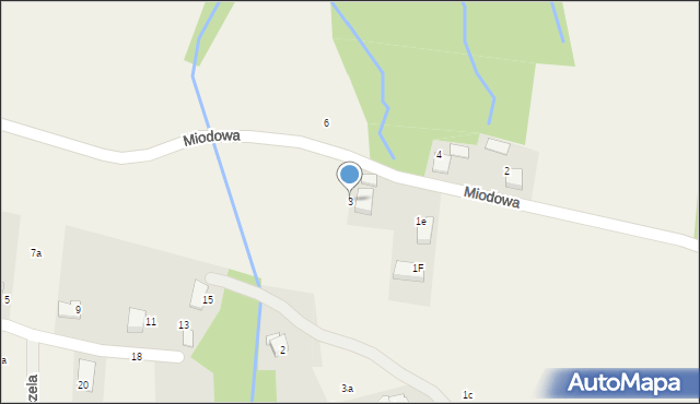 Pisarzowice, Miodowa, 3, mapa Pisarzowice