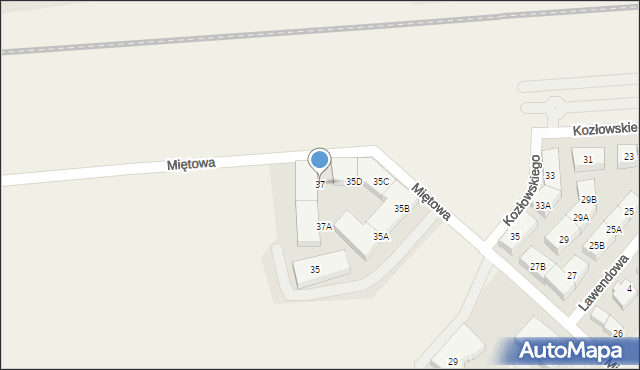 Plewiska, Miętowa, 37, mapa Plewiska