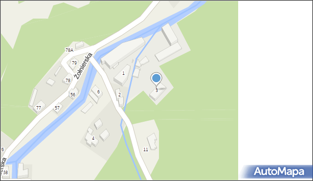 Podgórzyn, Mieszczańska, 3, mapa Podgórzyn