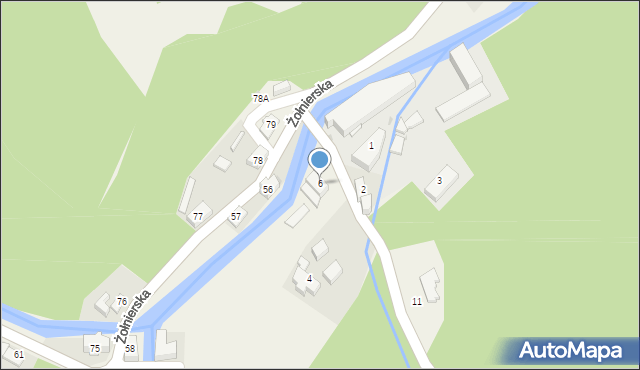 Podgórzyn, Mieszczańska, 6, mapa Podgórzyn