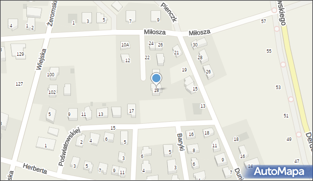 Pogórze, Miłosza Czesława, 18, mapa Pogórze