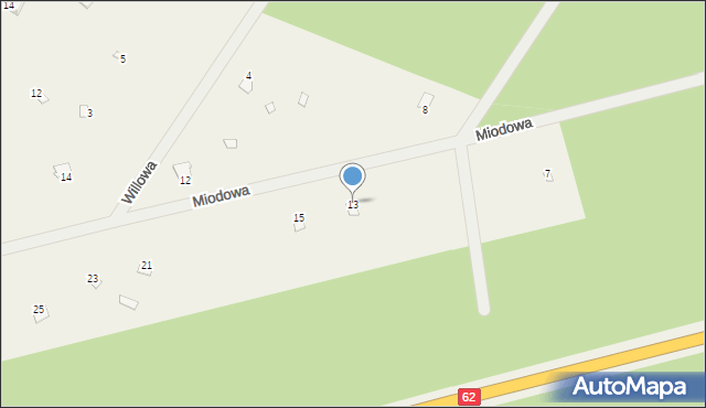 Popowo-Letnisko, Miodowa, 13, mapa Popowo-Letnisko