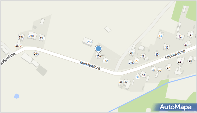 Poraj, Mickiewicza Adama, 25e, mapa Poraj