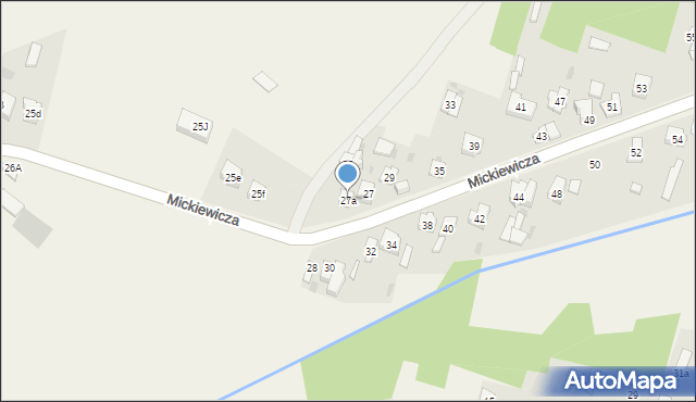 Poraj, Mickiewicza Adama, 27a, mapa Poraj