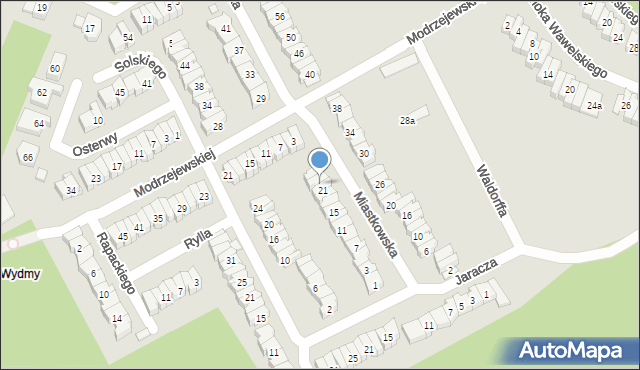 Poznań, Miastkowska, 23, mapa Poznania