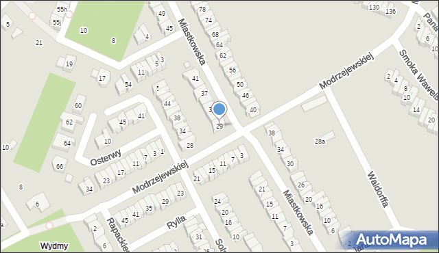 Poznań, Miastkowska, 29, mapa Poznania