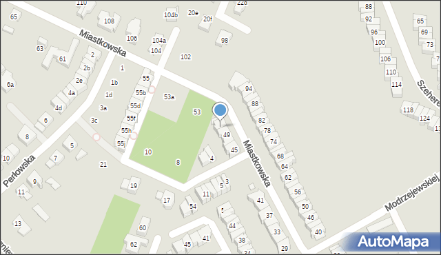 Poznań, Miastkowska, 51, mapa Poznania