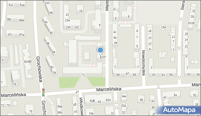 Poznań, Międzychodzka, 3, mapa Poznania