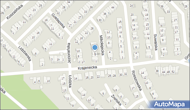 Poznań, Mikołajecka, 5, mapa Poznania