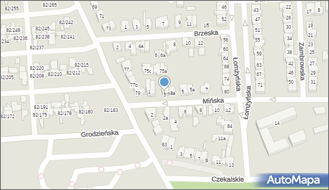 Poznań, Mińska, 3, mapa Poznania