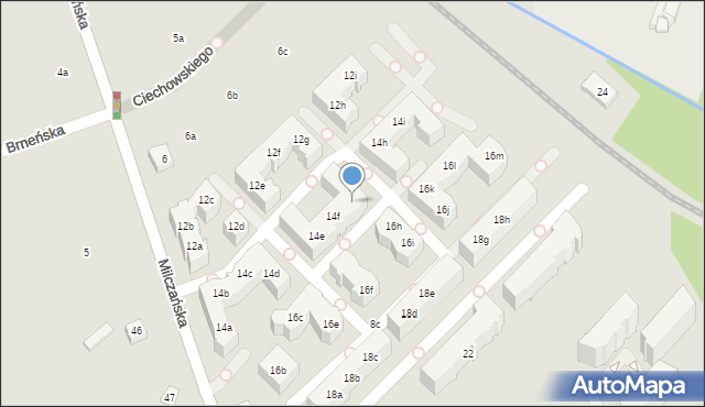 Poznań, Milczańska, 14g, mapa Poznania