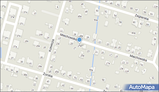 Poznań, Miechowska, 27a, mapa Poznania