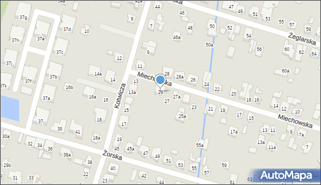 Poznań, Miechowska, 29, mapa Poznania