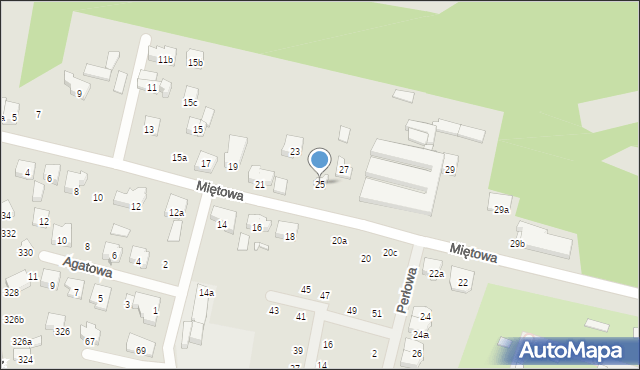 Poznań, Miętowa, 25, mapa Poznania