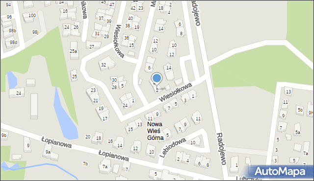 Poznań, Mirtowa, 2, mapa Poznania