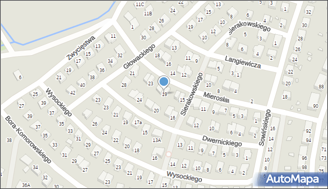 Prudnik, Mierosławskiego Ludwika, gen., 19, mapa Prudnik