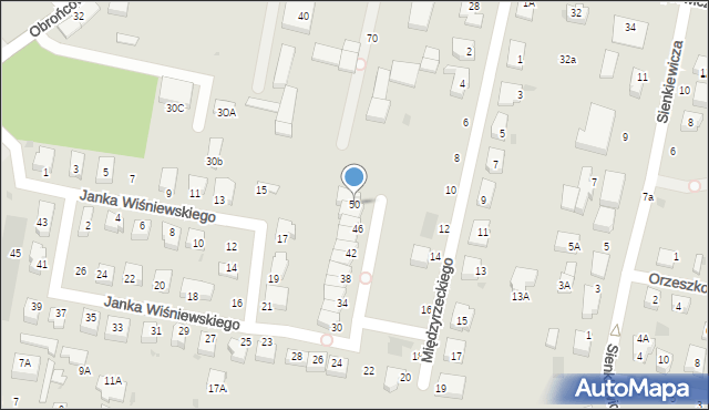 Pruszcz Gdański, Międzyrzeckiego Artura, 50, mapa Pruszcz Gdański