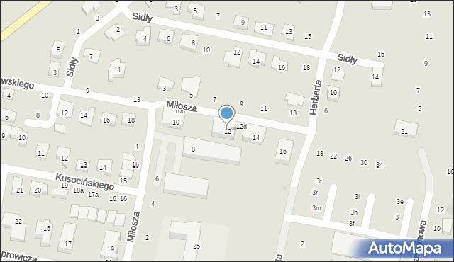 Pruszcz Gdański, Miłosza Czesława, 12, mapa Pruszcz Gdański