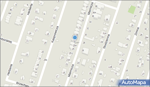 Pruszków, Miernicza, 27A/1, mapa Pruszków