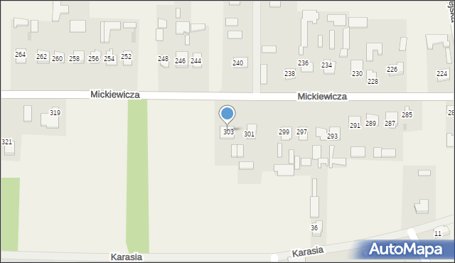 Przędzel, Mickiewicza Adama, 303, mapa Przędzel