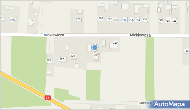 Przędzel, Mickiewicza Adama, 321, mapa Przędzel