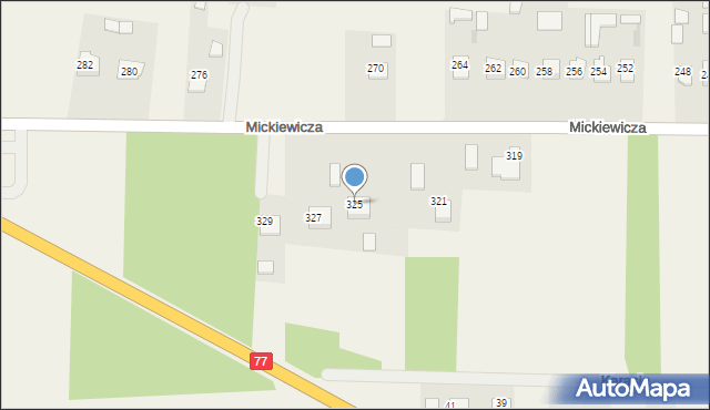 Przędzel, Mickiewicza Adama, 325, mapa Przędzel