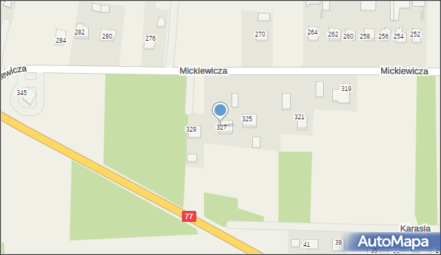 Przędzel, Mickiewicza Adama, 327, mapa Przędzel