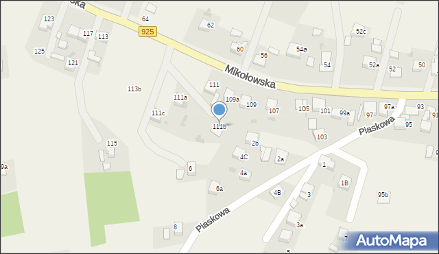 Przegędza, Mikołowska, 111b, mapa Przegędza