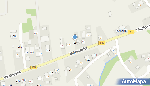 Przegędza, Mikołowska, 12, mapa Przegędza