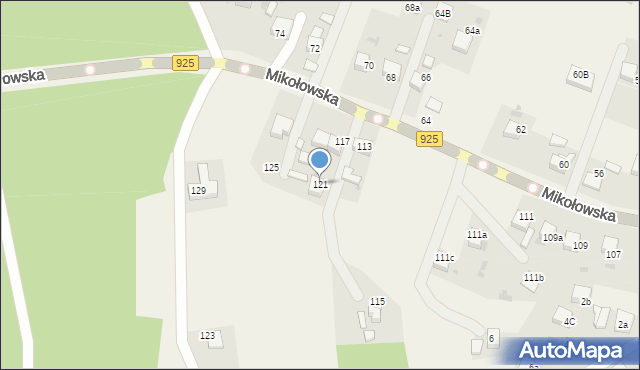 Przegędza, Mikołowska, 121, mapa Przegędza