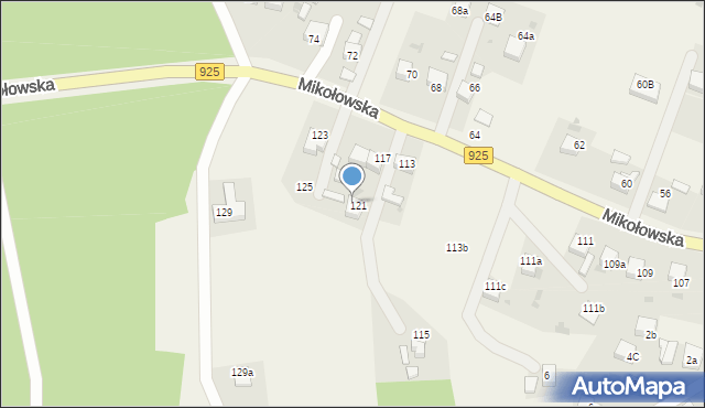 Przegędza, Mikołowska, 121a, mapa Przegędza