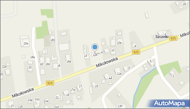 Przegędza, Mikołowska, 12b, mapa Przegędza