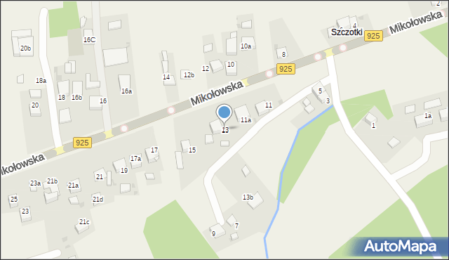 Przegędza, Mikołowska, 13, mapa Przegędza