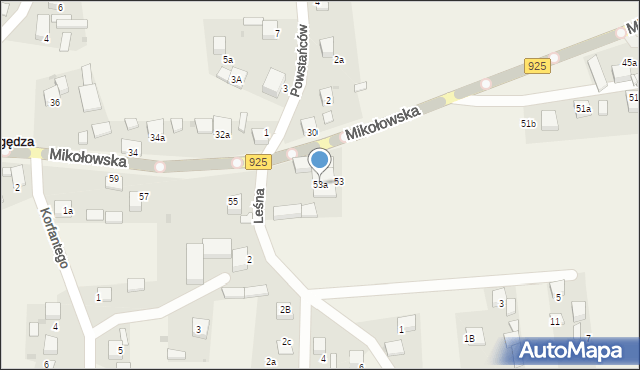 Przegędza, Mikołowska, 53a, mapa Przegędza