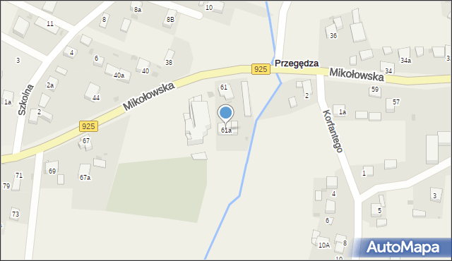 Przegędza, Mikołowska, 61a, mapa Przegędza