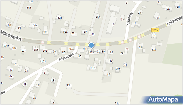 Przegędza, Mikołowska, 91a, mapa Przegędza