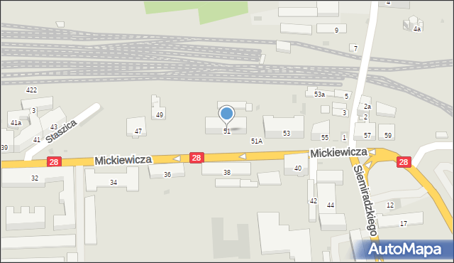 Przemyśl, Mickiewicza Adama, 51, mapa Przemyśla