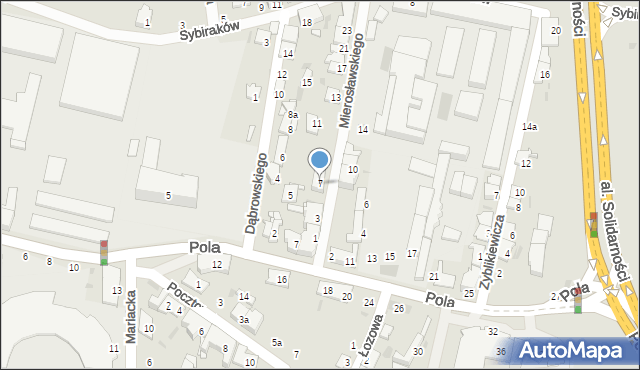 Przemyśl, Mierosławskiego Ludwika, gen., 7, mapa Przemyśla