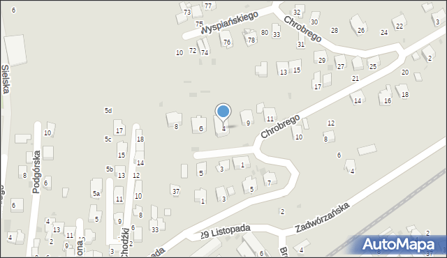 Przemyśl, Mireckiego Józefa, 4, mapa Przemyśla