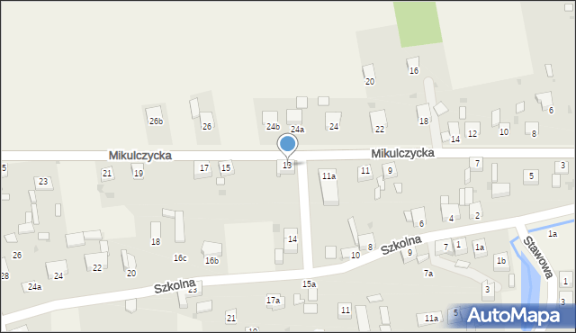 Przezchlebie, Mikulczycka, 13, mapa Przezchlebie