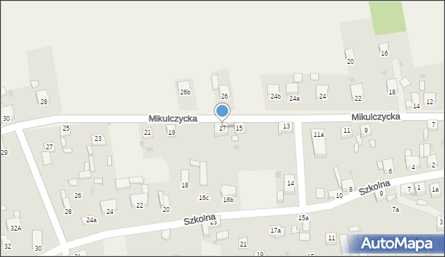 Przezchlebie, Mikulczycka, 17, mapa Przezchlebie