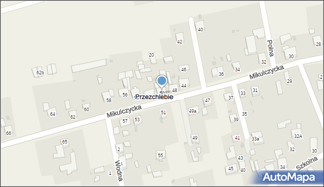 Przezchlebie, Mikulczycka, 50, mapa Przezchlebie