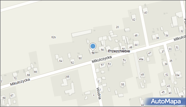 Przezchlebie, Mikulczycka, 58, mapa Przezchlebie