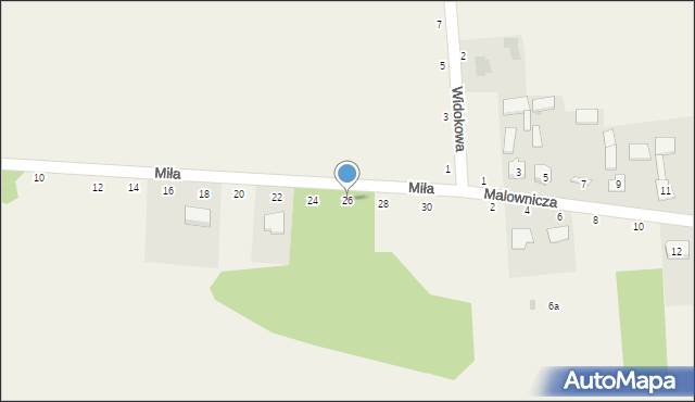 Przymiłowice, Miła, 26, mapa Przymiłowice